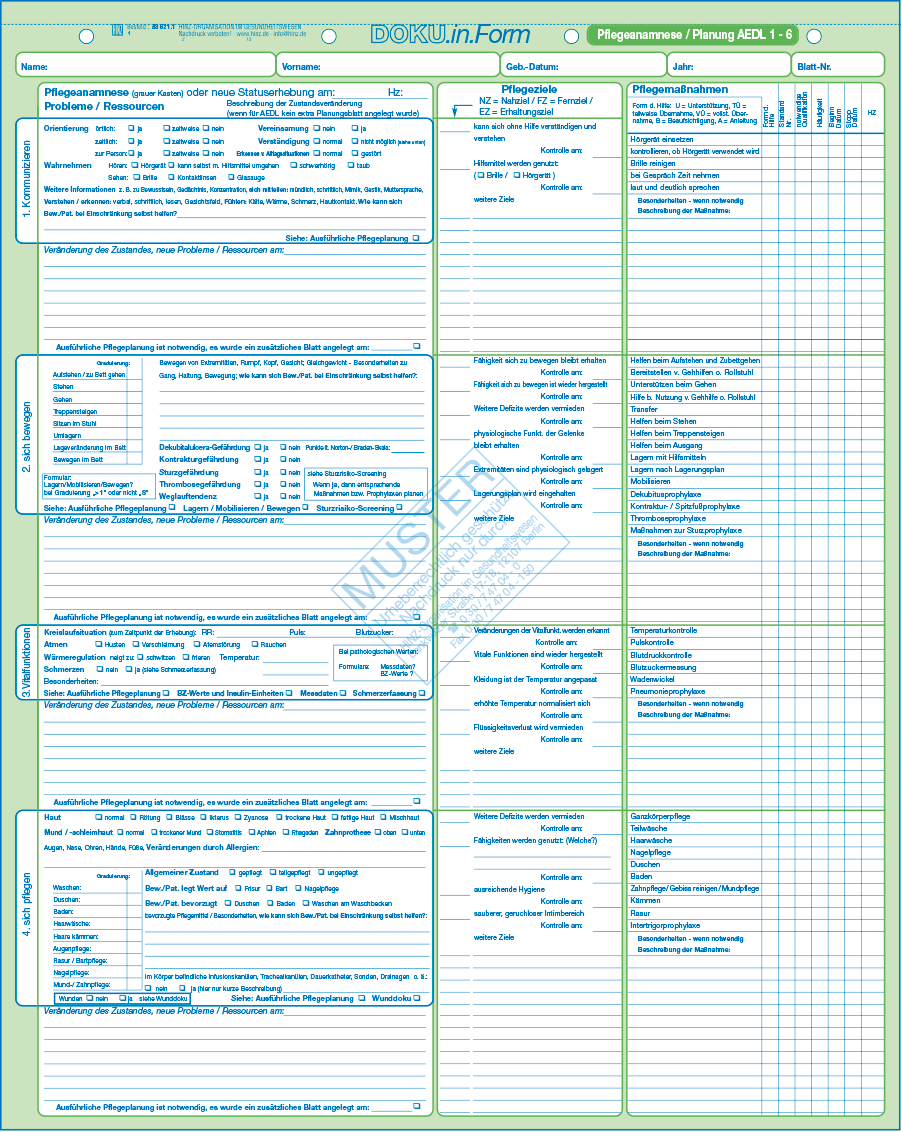 Pflegeanamnese / Planung