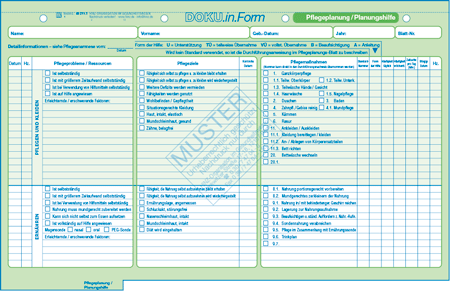 Pflegeplanung / Planungshilfe