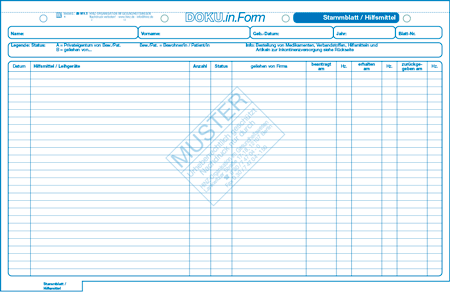 Stammblatt Hilfsmittel