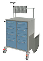 mit 8 Schubladen, Infusionsständer, Müllbehälter und Handschuhboxhaltern<br />