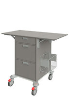 mit Schublade, 2 Hängeauszügen, 2 abklappbaren Schreibplatten und Doku-Köcher<br />