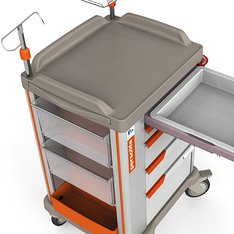 PERSOLIFE 400 medium von oben, mit einer leeren offenen Schublade