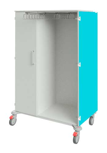 Schrank mit Katheterauszug