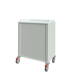 Pflegewagen mit Jalousie, innen Trägerwände für ISO-Module