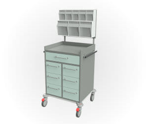 Funktionswagen mit 7 Schubladen, 3 großen und 5 kleinen Schütten