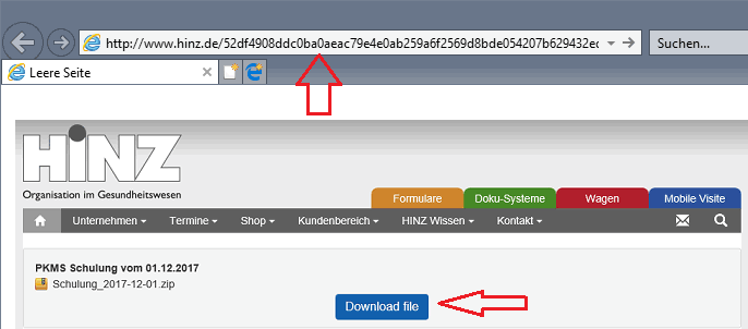 Download von Schulungsunterlagen